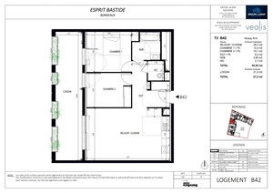 appartement neuf à la vente -   33100  BORDEAUX, surface 65 m2 vente appartement neuf - UBI389691360